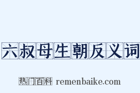 六叔母生朝反义词是什么意思的图片